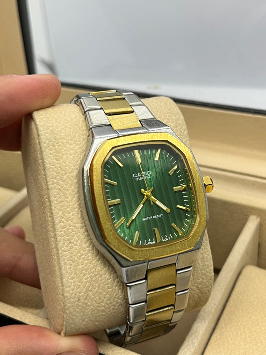 dernière collection casio argent/dore/vert